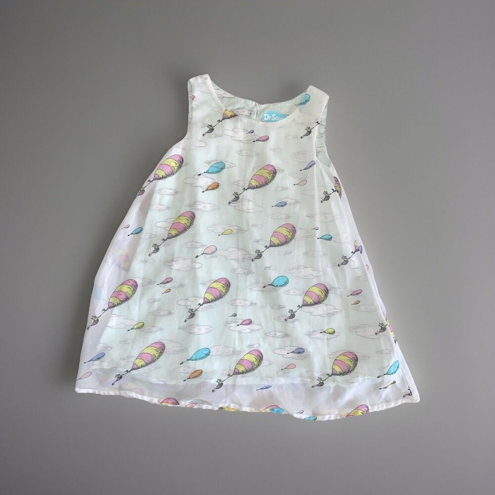 DR SEUSS OH THE PLACES YOU WILL GO TODDLER GIRLS  DRESS SIZE 4T NWOT